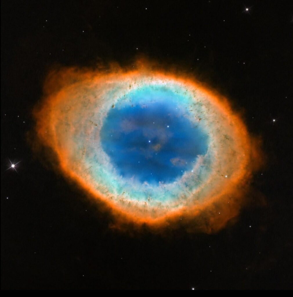 The Ring Nebula from the Hubble Space Telescope.