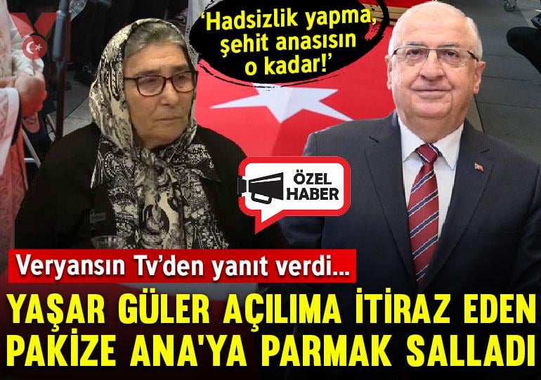 Turkish Nation is Orphan in Their Own Homeland! Minister of National Defense Yaşar Güler pointed his finger at Pakize Akbaba, who objected to the separatist initiative at the funeral of a martyr: "Don't be immodest, don't talk indecently, you are the mother of a martyr, that's all."