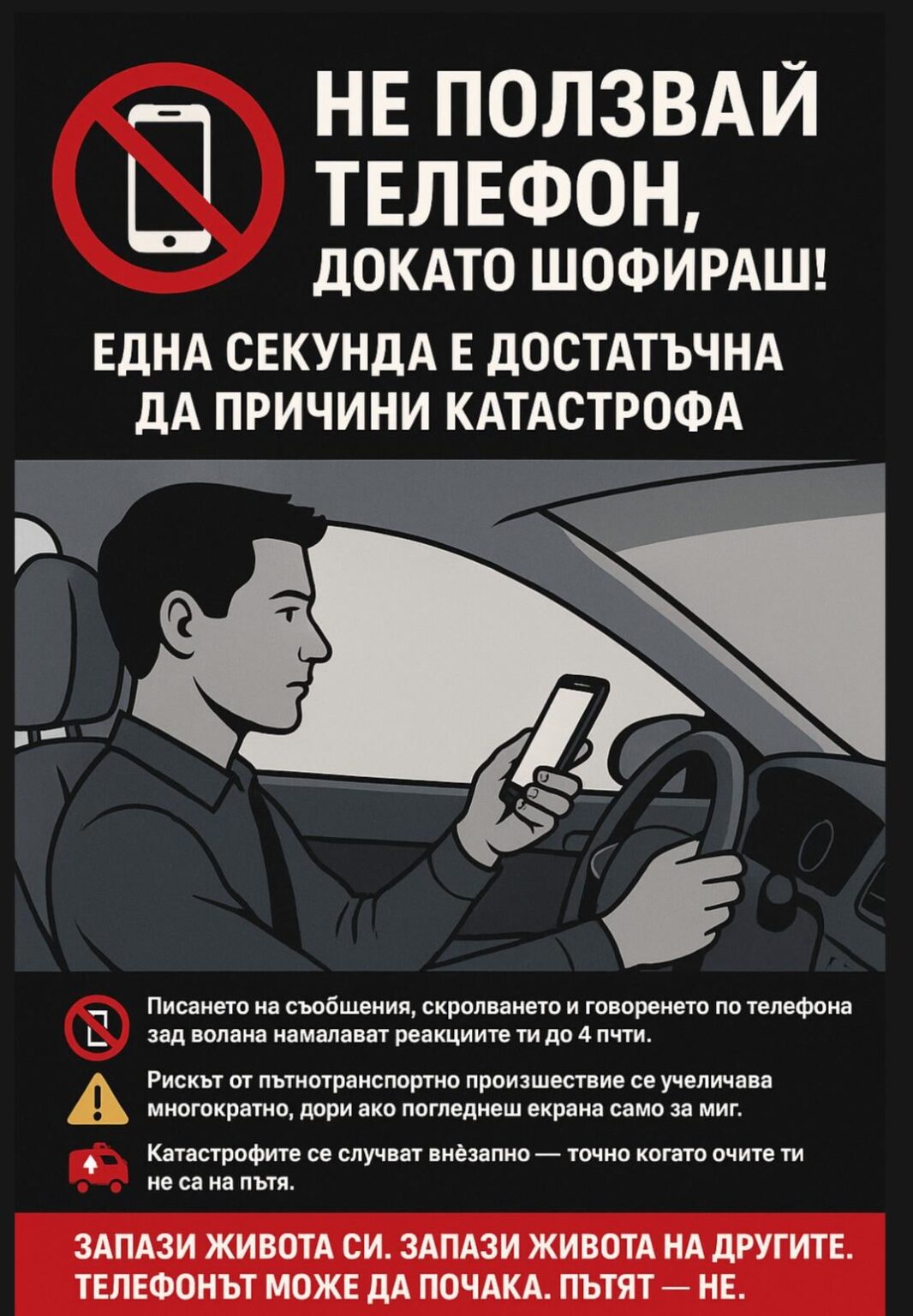 Leave your phones while driving, it's not worth the risk…