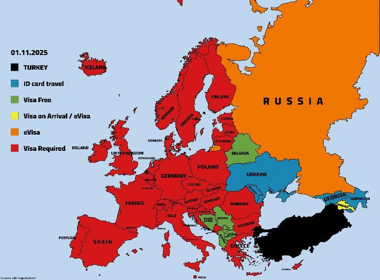 Visa requirements for Turkish citizens