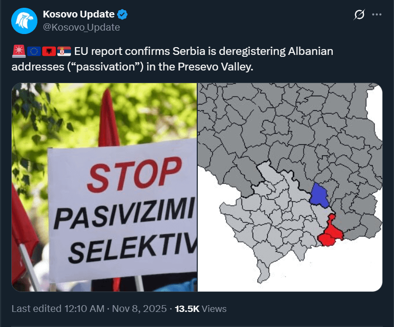Do you think that we should also deactivate the addresses of Serbs in Kosovo? Most of them do not live in Kosovo and come here only for pensions and to vote in elections.