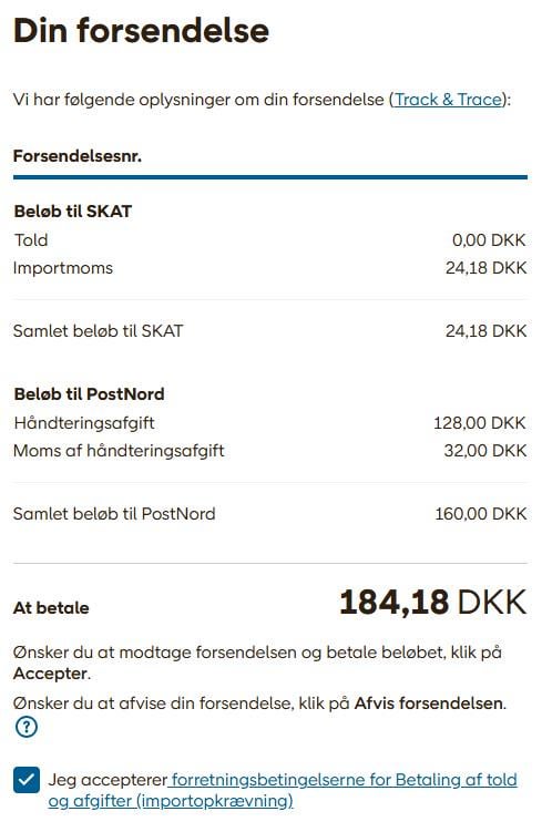 I'm okay with import duty, but the Handling charge is uphill. -.-