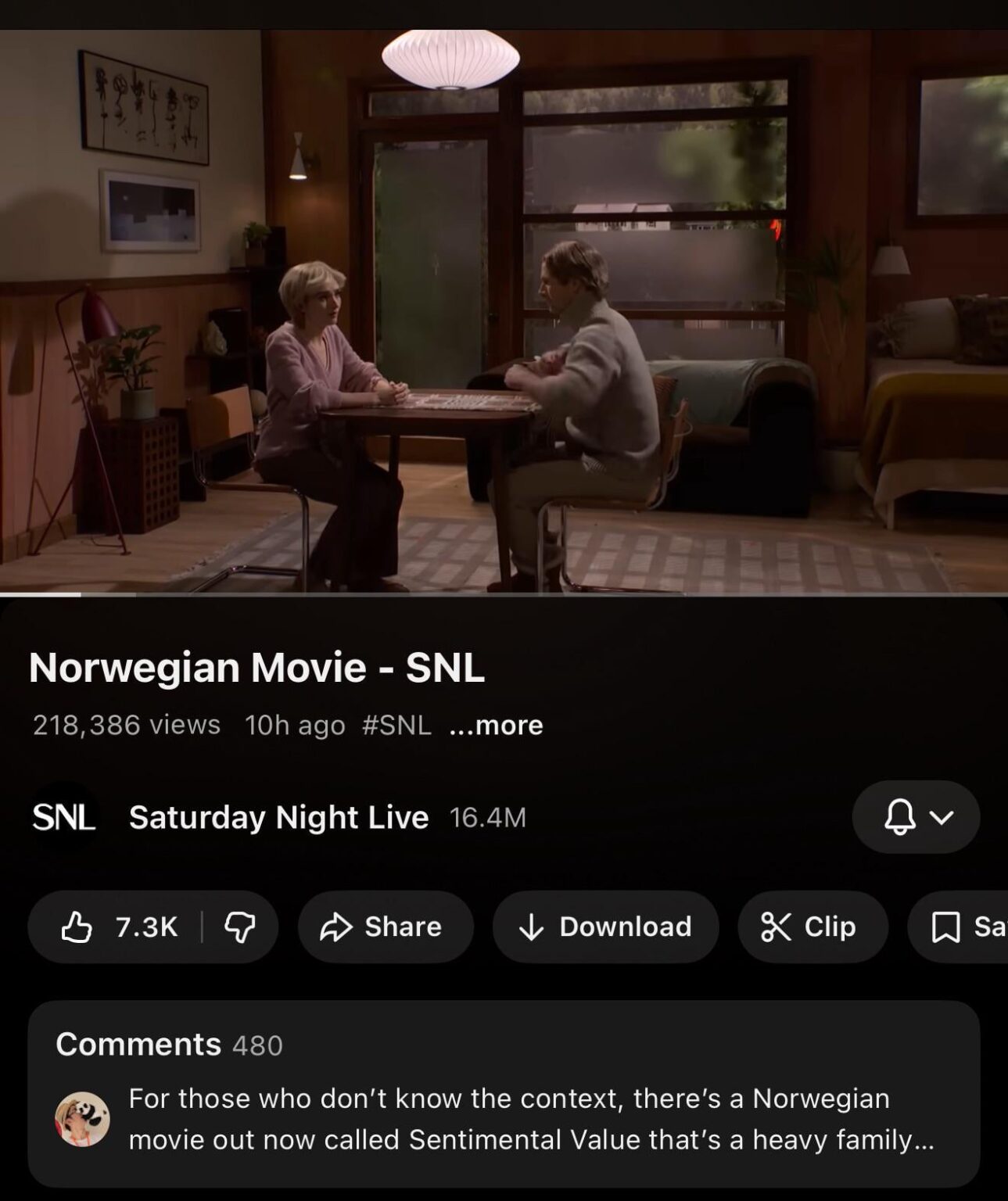 Last night’s SNL episode about Norwegian Films