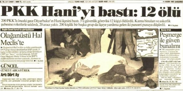 33 years ago today, PKK terrorists murdered 12 people, including 4 children and 4 women, in Diyarbakır Hani.