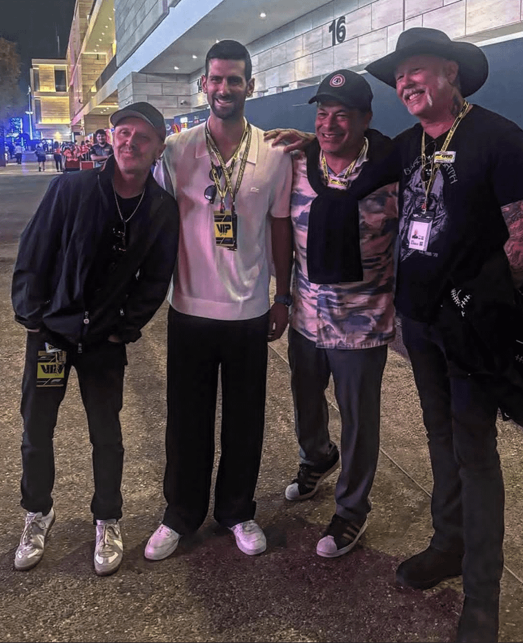 Novak Djokovic and Metallica at F1 in Qatar