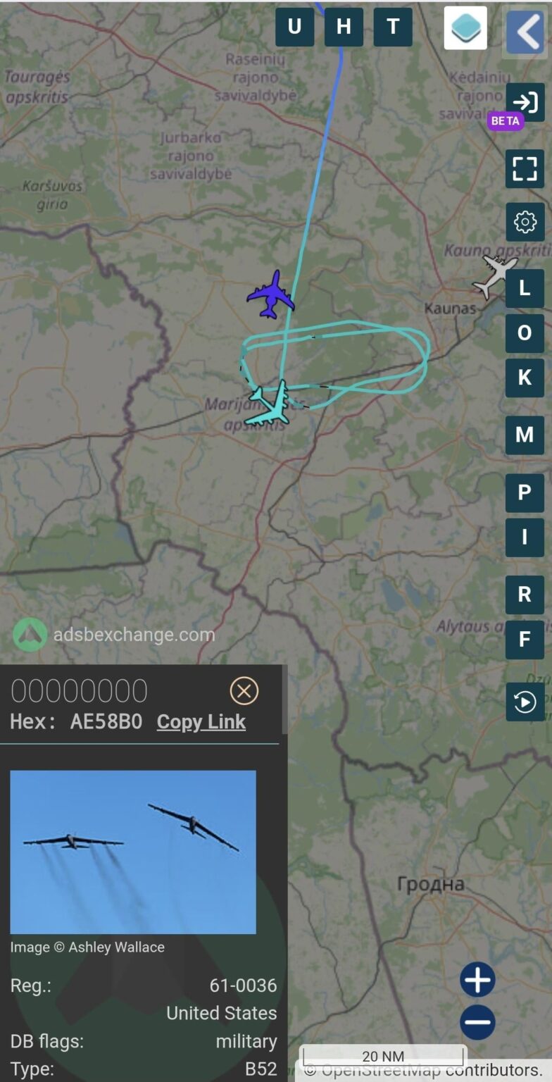B52 Russian rivers near Kaliningrad