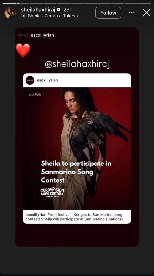 Sheila may go to Eurovision 2026, but not to represent Albania, but this