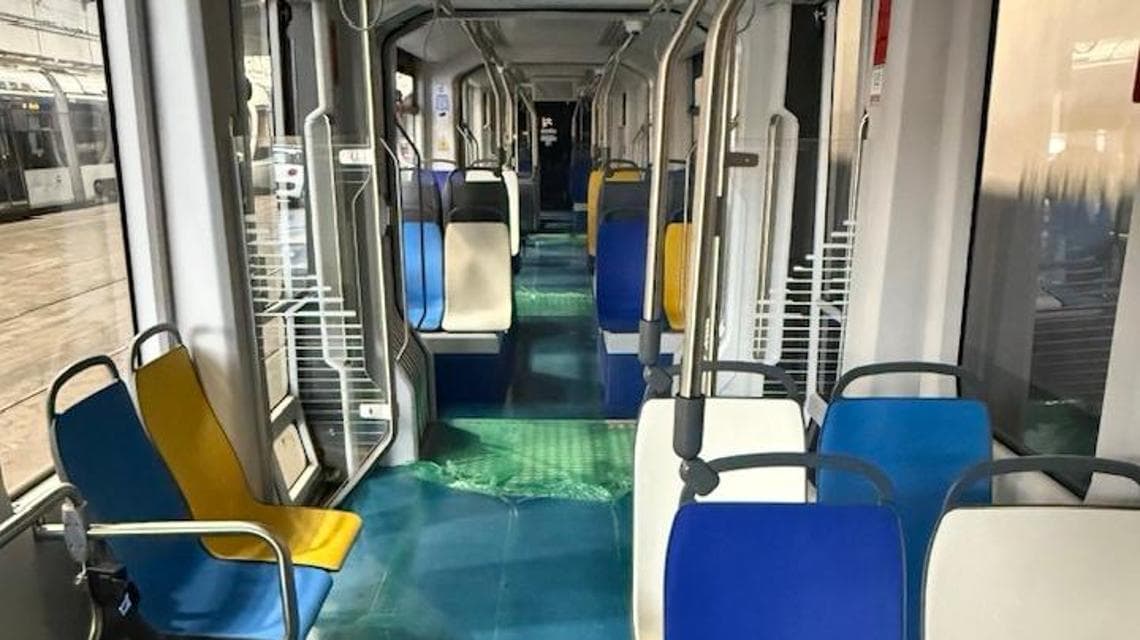 Interior of the Bozankaya tram for Italy