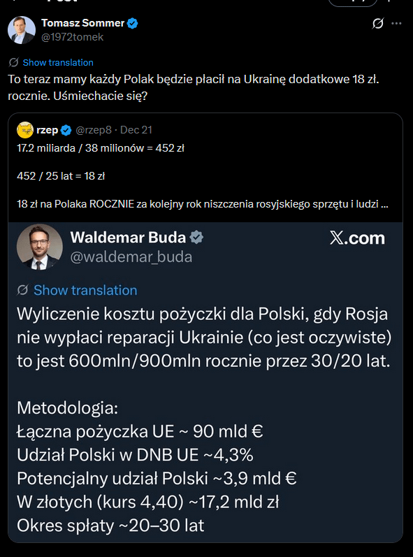 Regret that for the cost of 2/3 of a small kebab A YEAR per person, we can support the destruction of the Russian army.