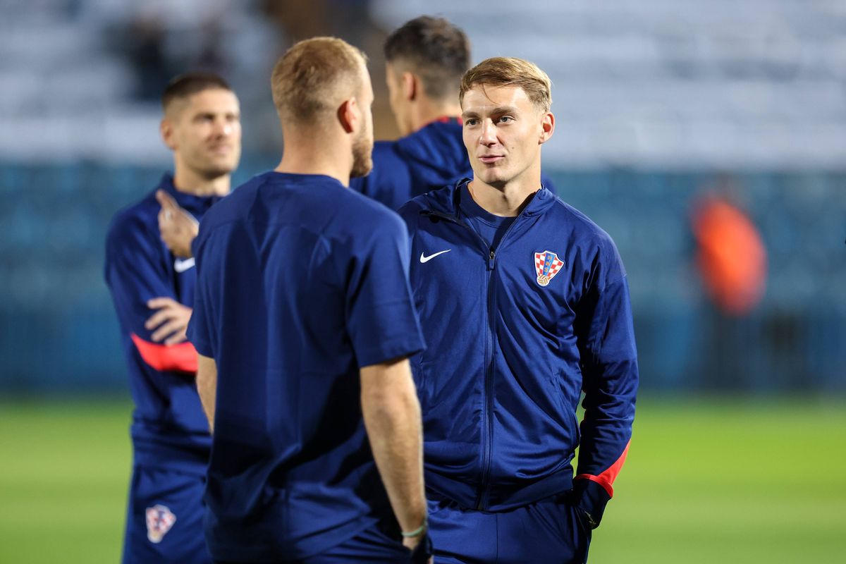 Toni Fruk of Croatia inspects the pitch prior to the FIFA World Cup 2026 qualifier match between Croatia and Gibraltar 