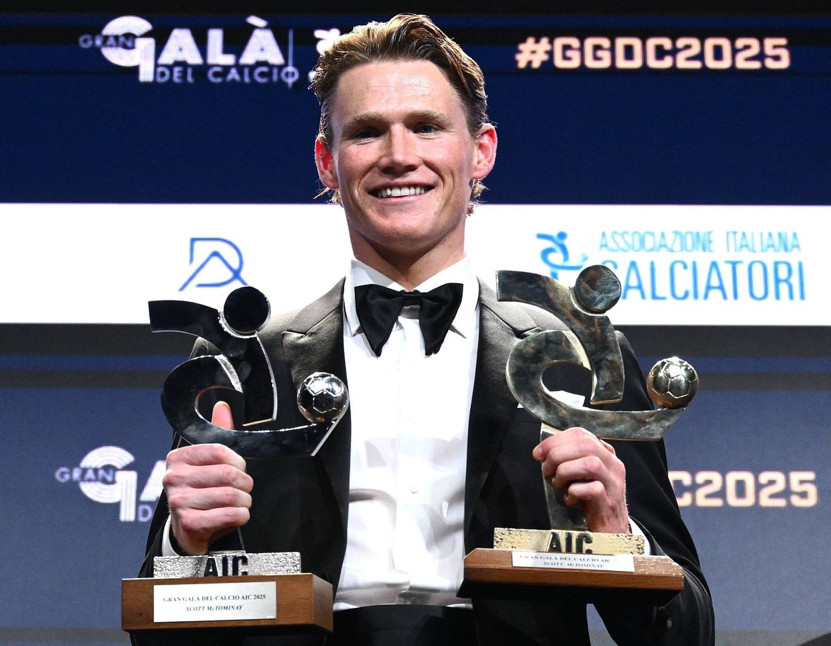MILAN, ITALY - DECEMBER 01: Scott McTominay of Napoli during Gran Gala' Del Calcio Aic 2025 on December 01, 2025 in Milan, Italy. (Photo by Image Photo Agency/Getty Images)