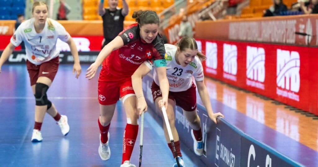Swiss women celebrate a must-win against Latvia