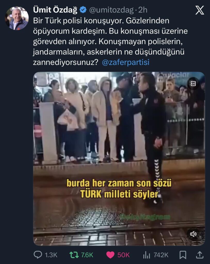 Ümit Özdağ: What do you think the police, gendarmerie and soldiers who do not speak are thinking?