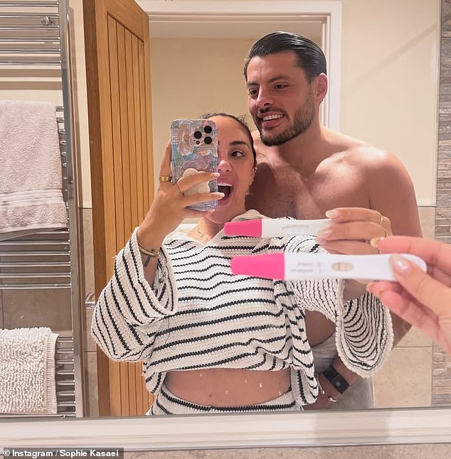 Sophie, and her boyfriend Jordan announced they were expecting their first child together earlier this month after a two-year battle to conceive
