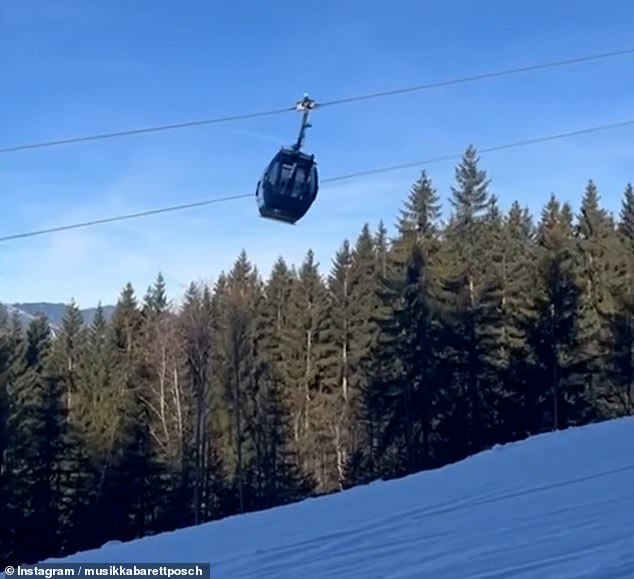 This is the terrifying moment cable cars on a newly renovated gondola lift lurched up and down as they sped up an Austrian mountainside