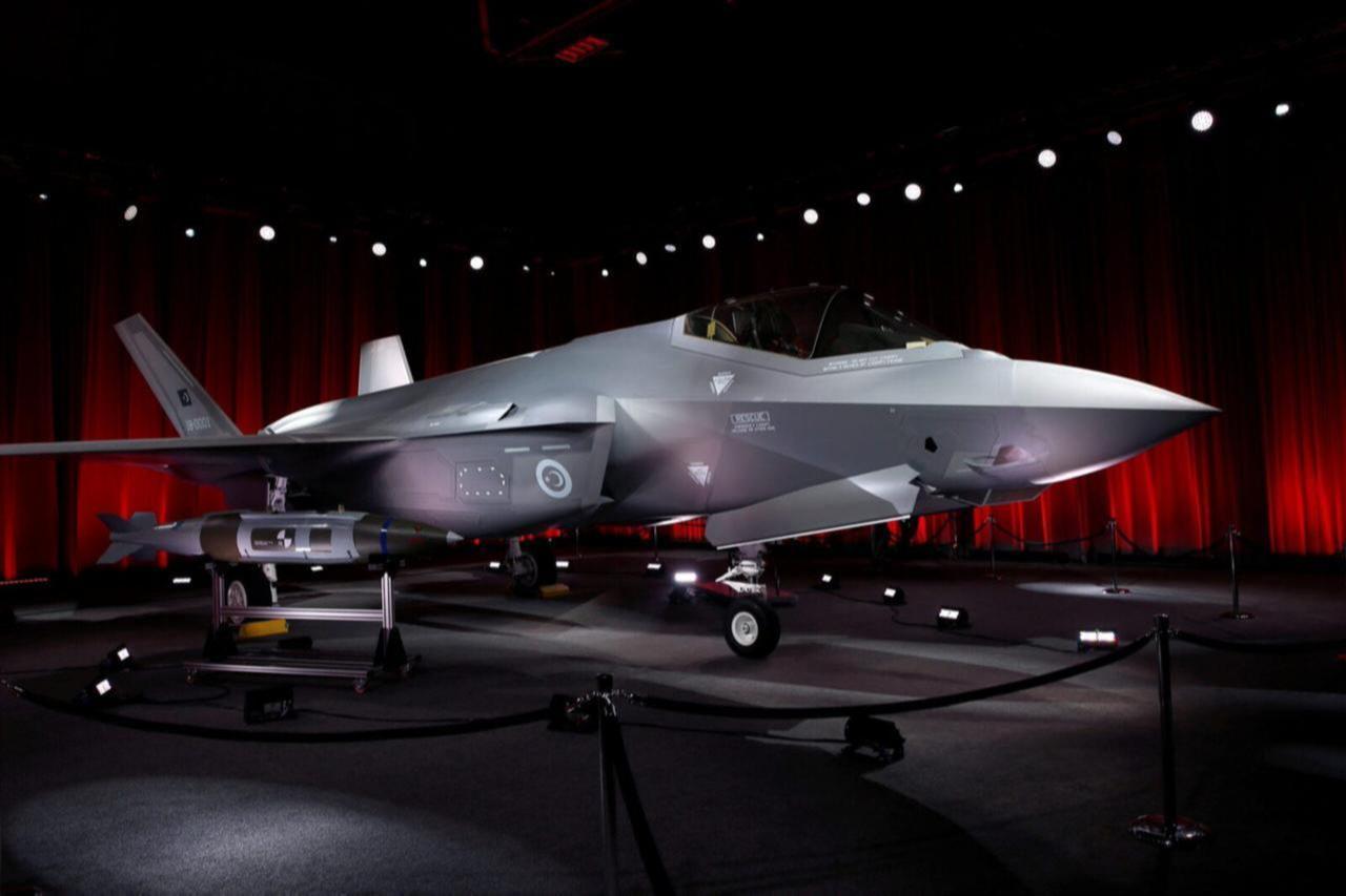 A F-35 fighter jet is seen as Türkiye takes delivery of its first F-35 fighter jet with a ceremony at the Lockheed Martin in Forth Worth, Texas, United States on June 21, 2018. (AA Photo)