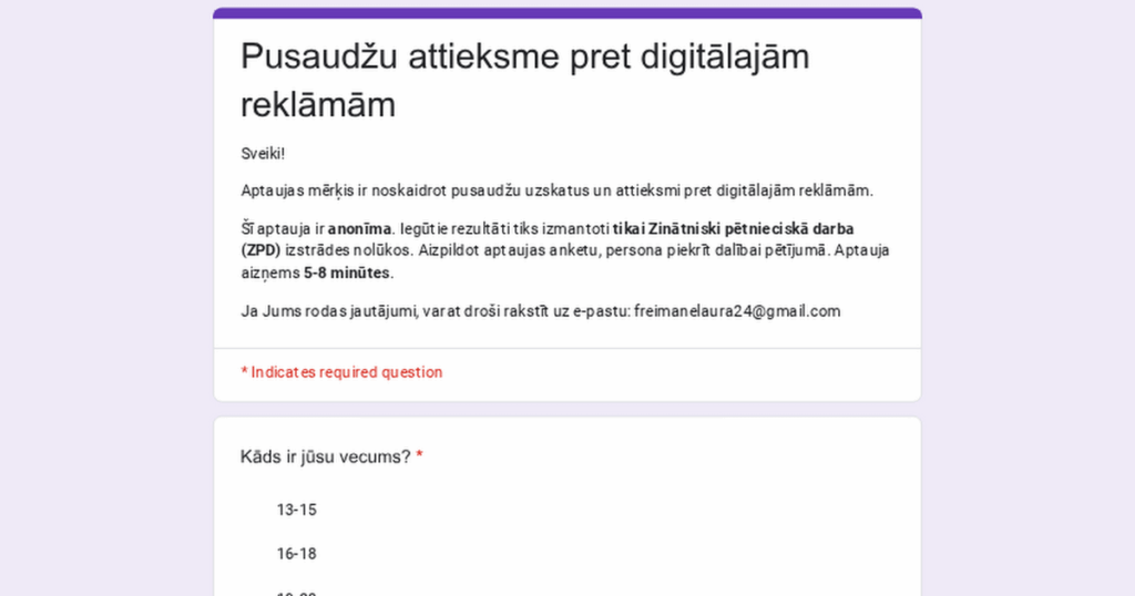 ZPD Digital Marketing Survey