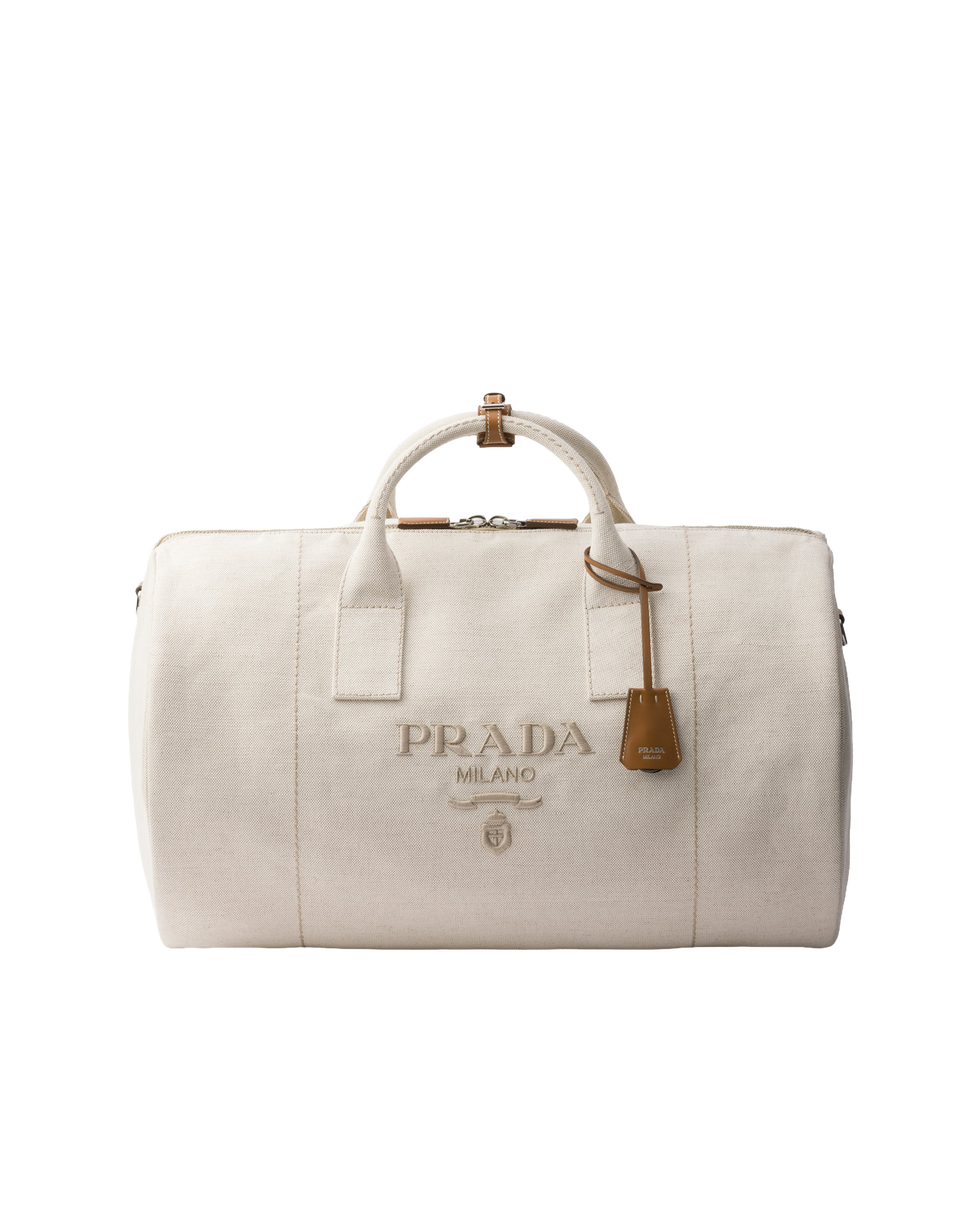 Linen Blend Duffle Bag