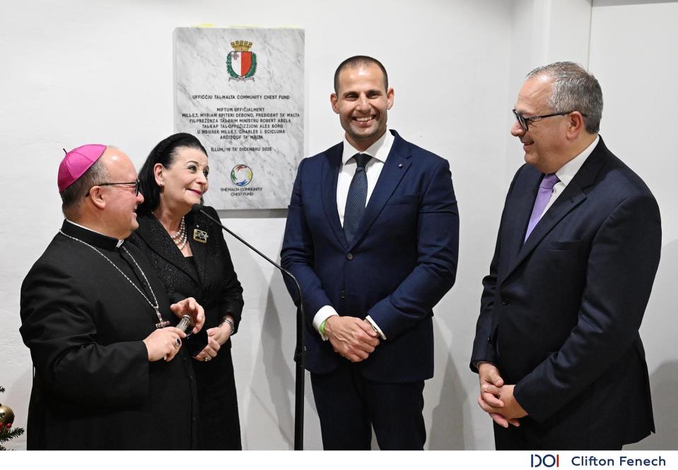 Malta Community Chest Fund Office opens at Presidential Palace in Valletta after renovation