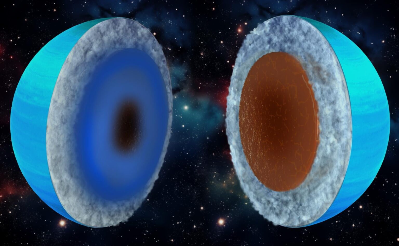 Uranus and Neptune Might Be Rock Giants, Researchers Say