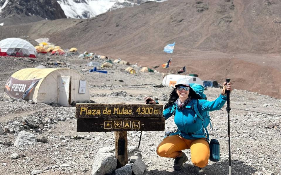 Maltese mountain climber Rita Saliba reaches Aconcagua base camp in animal welfare climb