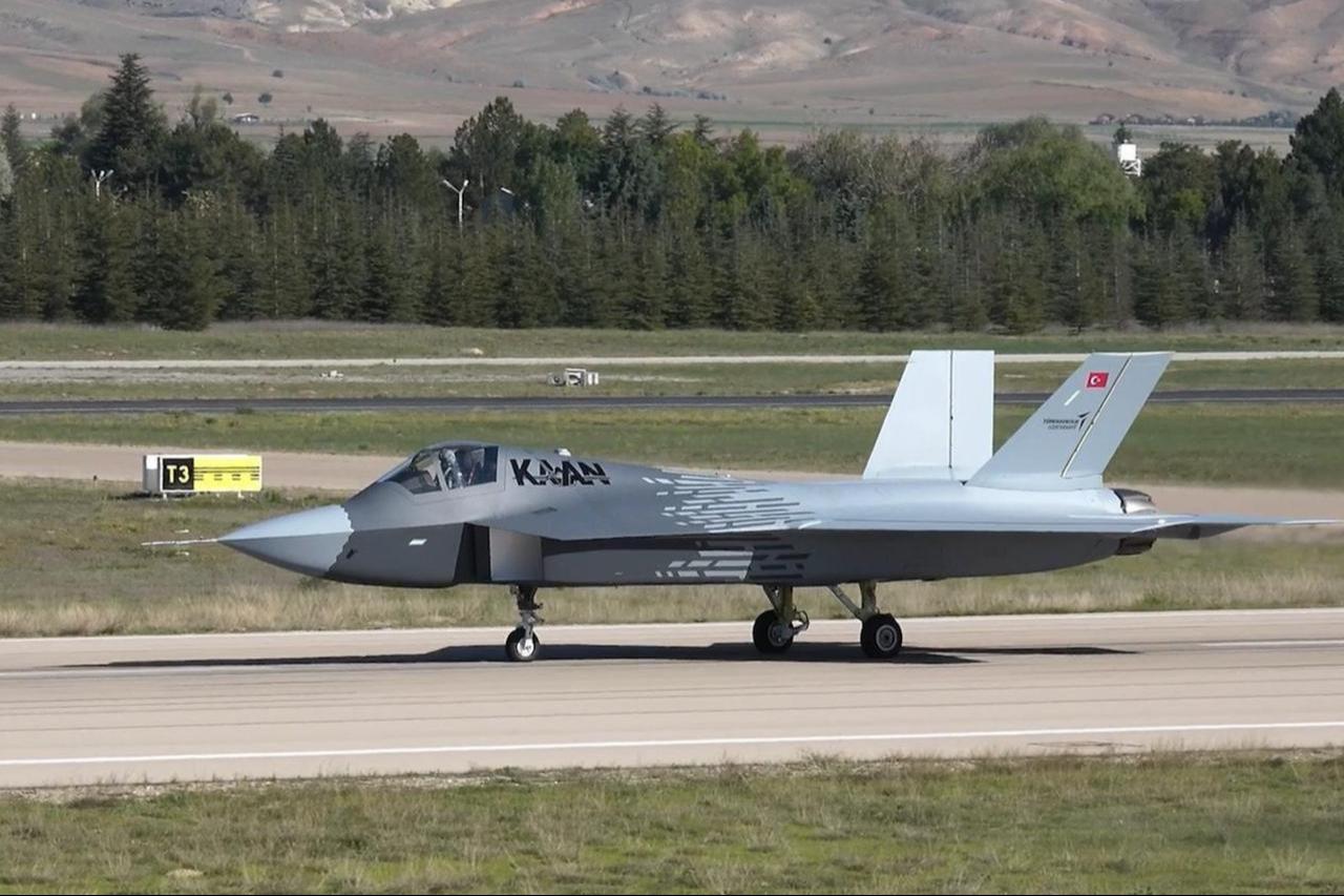 The second flight of the national combat aircraft KAAN was carried out successfully in Ankara, Türkiye, on May 06, 2024. (Photo via Turkish Defense Industries Presidency)