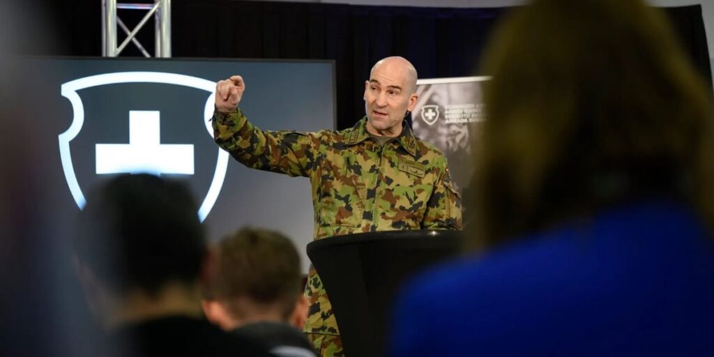 Army chief says Switzerland cannot defend itself against a full-scale attack and must increase military spending