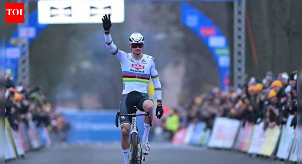 Cycling World champion Mathieu van der Poel survives another crash after dangerous fan incident in Belgium | International Sports News