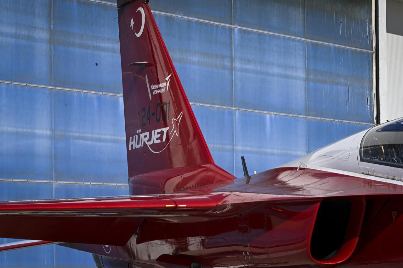 A view of Hurjet aircraft at the Turkish Aerospace Industries (TAI) facilities in Ankara, Türkiye, on December 30, 2025. (AA Photo)