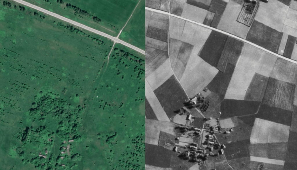 A russian village, today vs 1950