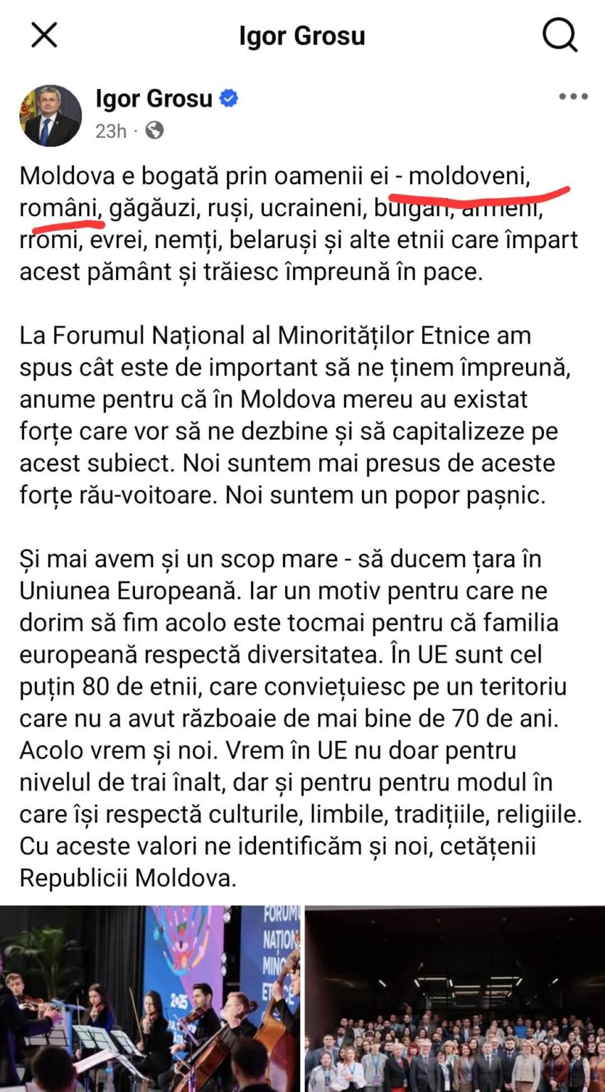 Igor Grosu was once a historian, now he is only a politician