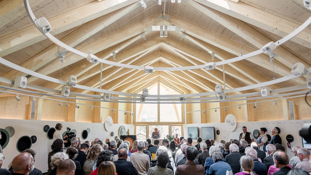 Switzerland's first sound dome, which is equipped with 33 Genelec Smart IP loudspeakers
