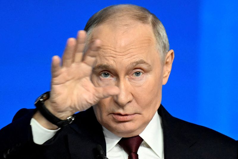 Sarcastic messages flash up on big screen as Russia’s Putin speaks | WTVB | 1590 AM · 95.5 FM