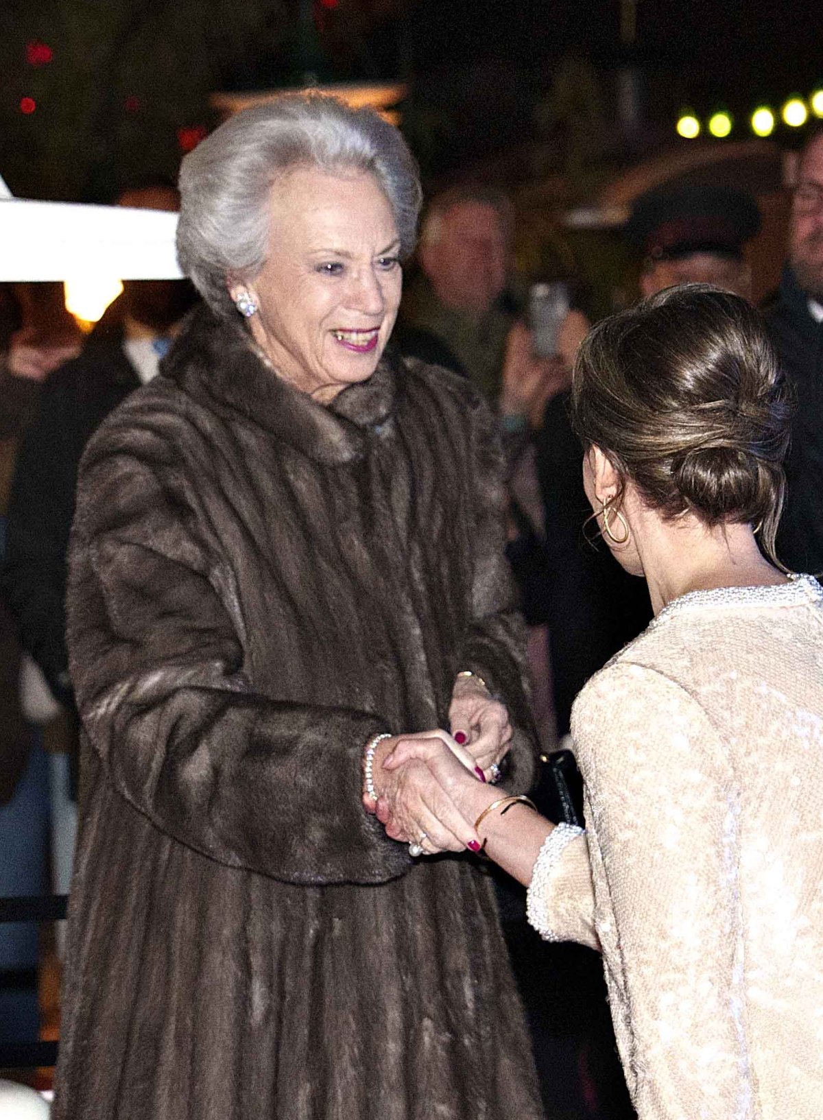Princess Benedikte of Denmark arrives for a performance of this year's Christmas ballet, the Snow Queen, at the Tivoli's Concert Hall on November 27, 2025 (Keld Navntoft/Tivoli Gardens)