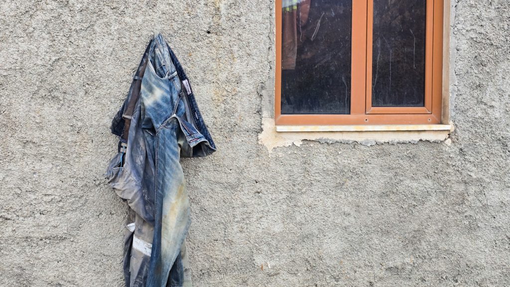 Workers’ jeans near the ALBCHROME mine in Bulqiza, Albania / PHOTO: Jona Cenameri