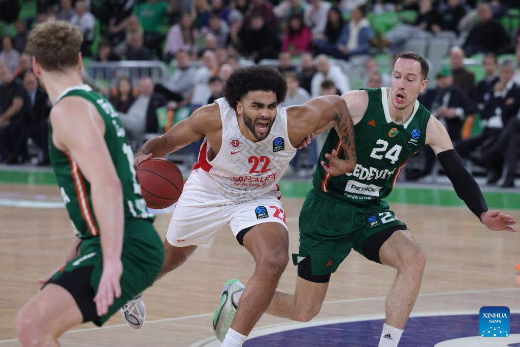 Cedevita Olimpija Ljubljana vs. Hapoel Midtown Jerusalem-Xinhua