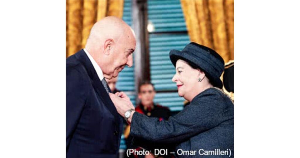 Emanuele Grimaldi has been appointed honorary member of the National Order of Merit of Malta