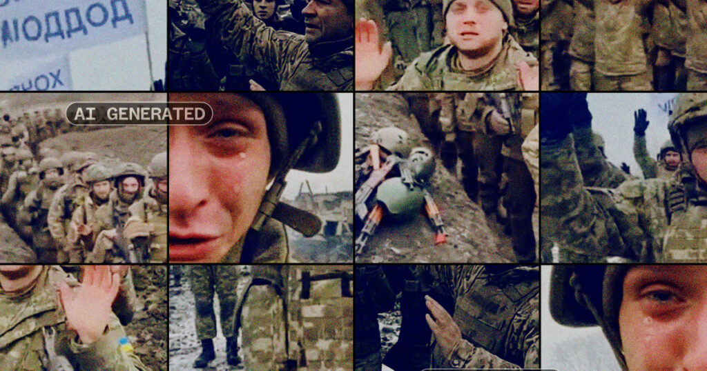 As war with Russia drags on, ultrarealistic AI videos attempt to portray Ukrainian soldiers in peril