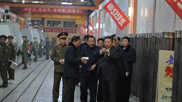 N. Korean Leader Inspects Munitions Factory Producing Multiple Rocket Launchers