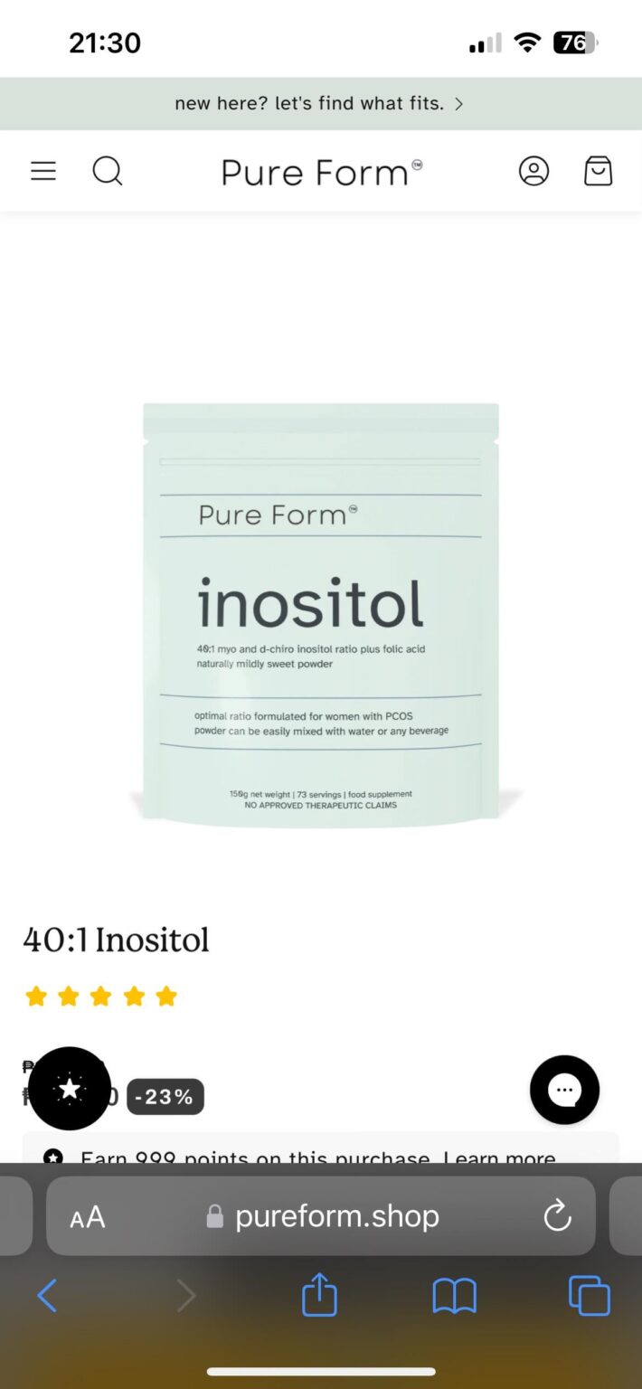 40:1 inositol powder recos? 40:1 inositol powder recos?