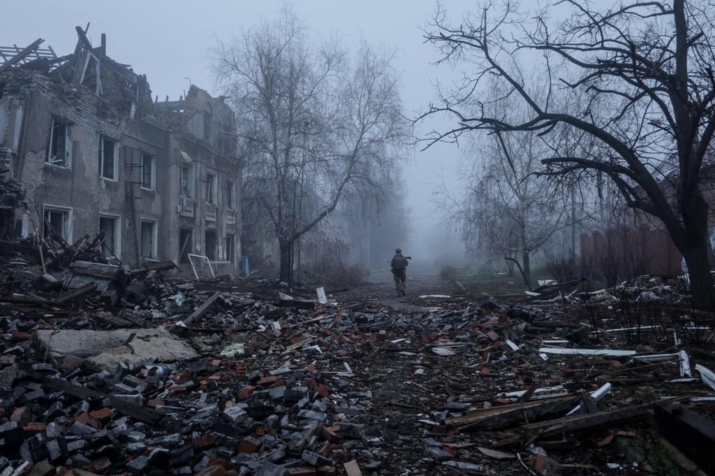 Destroyed buildings in the frontline town of Kostyantynivka, Donetsk region, Ukraine. Photo: Ukrainian Armed Forces via AFP