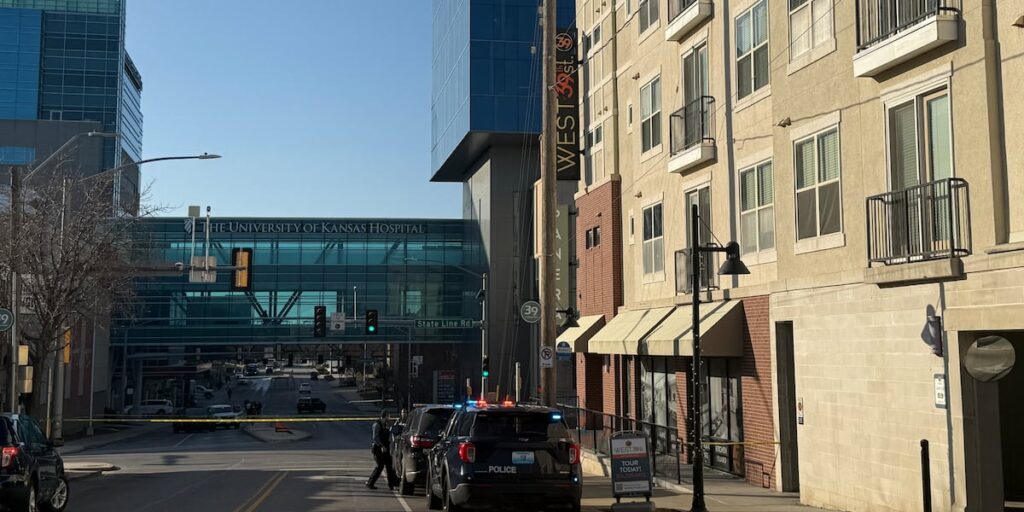 Stray bullet hits KU Health tower in KCK, damaging window