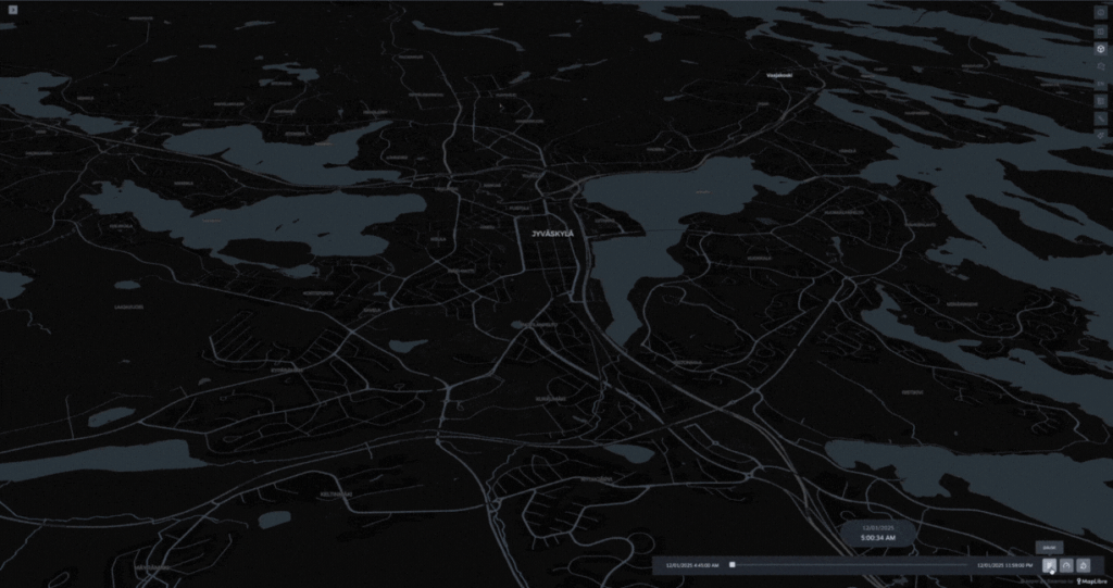 Public Bus Trips in a day of Jyväskylä, Finland [OC]