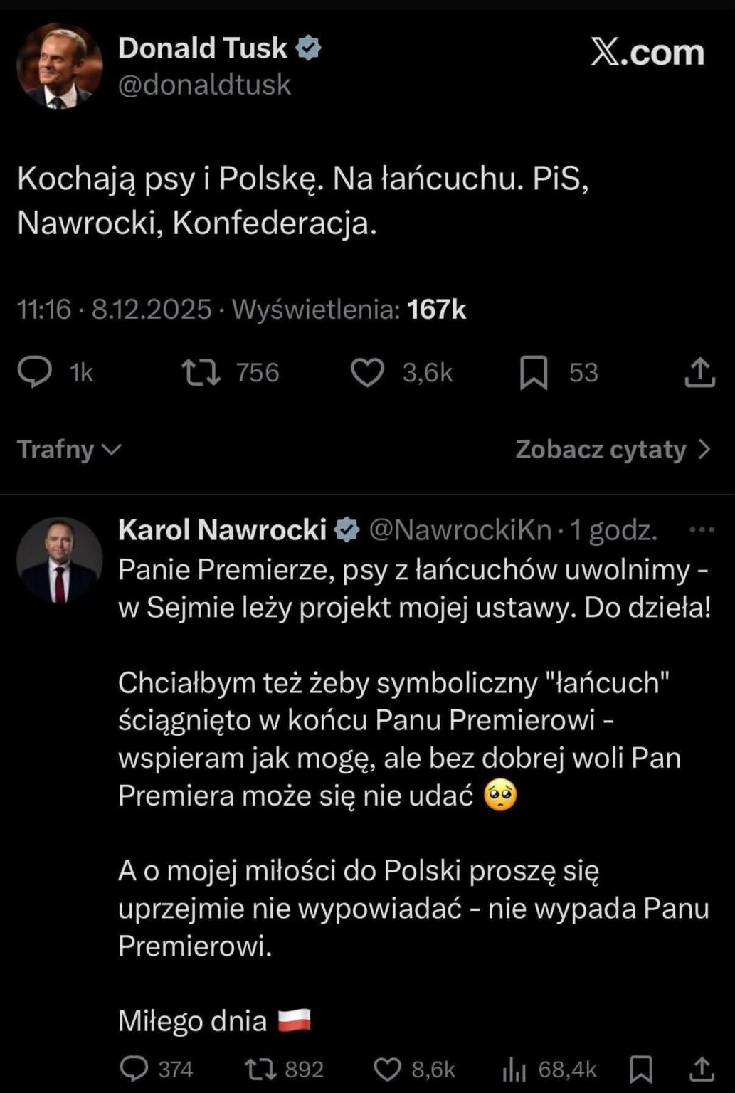 The President made ratio to the Prime Minister