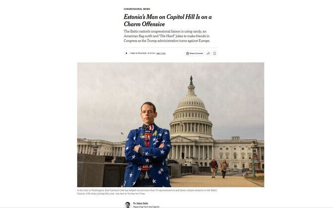 NYT profiles Estonian diplomat's Congress 'charm offensive' | News