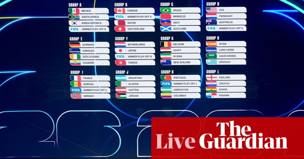 World Cup 2026 draw: England to meet Croatia, Brazil await Scotland, USA will face Australia – as it happened | World Cup 2026