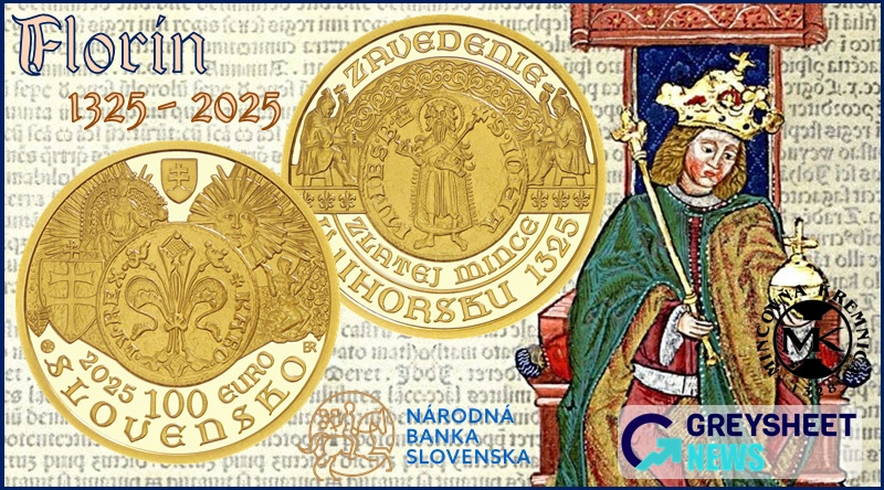 enlarged image for Slovakia. New Gold Proof Coins mark 700th Anniversary of Kingdom’s First Gold Florin