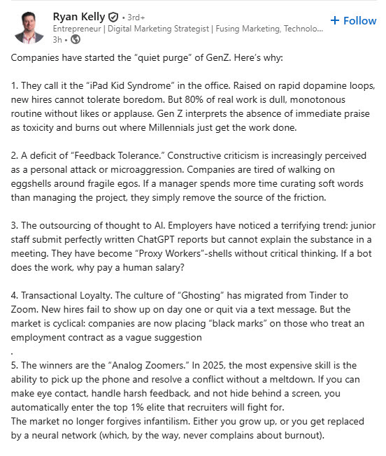 American companies openly refuse to hire young people because of silly stereotypes. Soon here too?