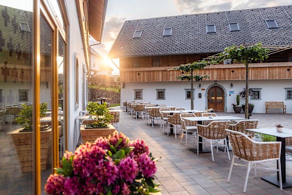 The hotel terrace – there’s more of a boutique lodge feel here.