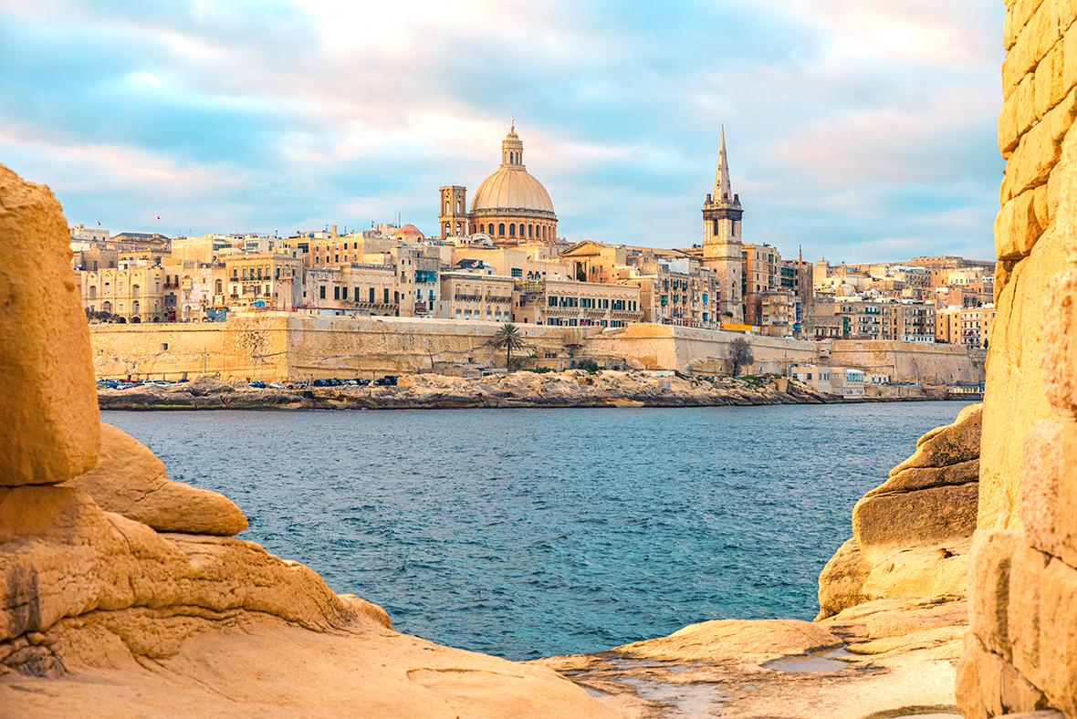 The Valletta skyline as seen from Sliema. Photo: Shutterstock.com